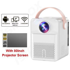 ISINBOX X8 Mini Portable Projector With Screens Android 5G WIFI Home Theater Cinema Projector Support 1080P Video LED Projectors