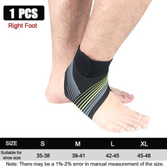 GOBYGO  Sport Ankle Support Elastic High Protect Sports Ankle Equipment Safety Running Basketball Ankle Brace Support