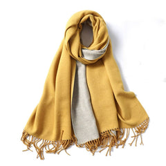 Winter Cashmere Scarf Women Thick Warm Shawls Wraps Lady Solid Scarves Fashion Tassels Pashmina Blanket Quality Foulard 2023 New