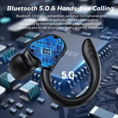 Sport Ear Hook Bluetooth  Earphones Waterproof  Wireless Headphones Stereo Headsets With Noise Reduction Mic