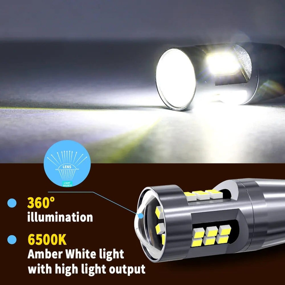 T15 921 LED Bulb 2pc Super Bright W16W Canbus Car Light 3030/2016SMD Rear Backup Reverse Lamp Tail Signal 12V White