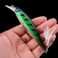 Laser Minnow Fishing Lure 11CM 13G pesca hooks fish wobbler tackle crank bait artificial japan hard bait swim bait