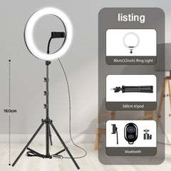 10" 26cm LED Selfie Ring Light Photography Video Light RingLight Phone Stand Tripod Fill Light Dimmable Lamp Trepied Streaming