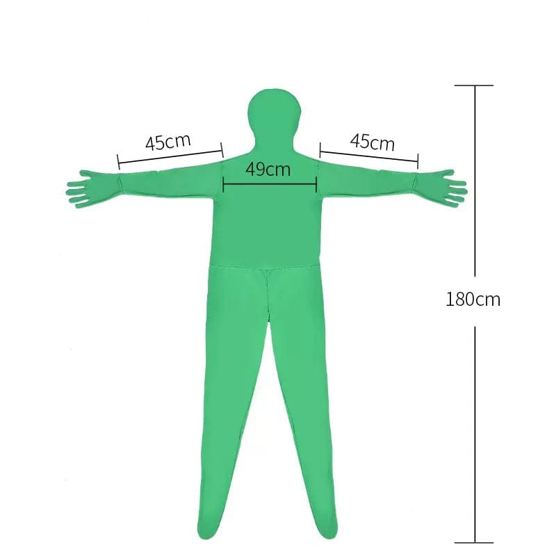 Green Screen Suit Chroma Key Cosplay Costumes For Tiktok Backdrop Video Film Invisible Effect Background Stretchy Tight Bodysuit