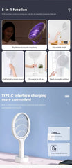 Insect Killer Racket Bug Safety Insulated Battery Powered Lamp ABS Adjustable Electric Mosquito Swatter