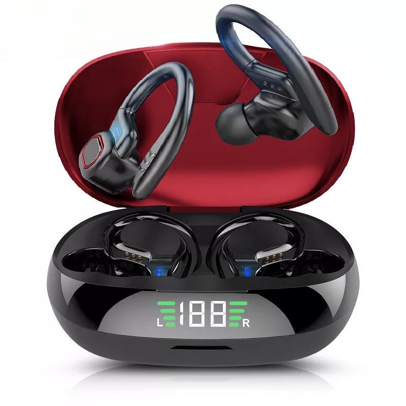 Sport Ear Hook Bluetooth  Earphones Waterproof  Wireless Headphones Stereo Headsets With Noise Reduction Mic