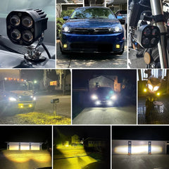 Universal Led Headlights 12v 24v POWER 200w  Spotlights Fog Light Car Boat Truck 4x4 Off Road 4x4 Off Road