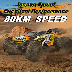 4WD 1:16 80KM/H Super Brushless 50KM/H Brushed RC Car 4x4 Off Road Remote Control High Speed Drift Monster Truck Toy  Kids Adult