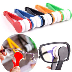 Glasses Cleaning Rub Eyeglass Sunglasses Spectacles Micro fiber Cleaner Brushes Wiping Tool