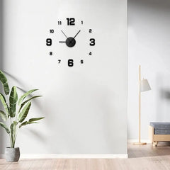 Wall Clock Creative Frameless DIY Wall Decal Home Silent Clock Living Room Office Wall Decoration