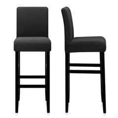 Short Back Size Bar 1/2/4/6 Pieces Solid Stretch Material Fabric Chair Cover Dining Seat Covers Chair Protector For Dining Room