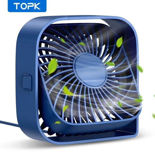 Mini Portable Fan,USB Desk Fan Table,Quiet 3 Speed Wind Personal Fan 360°Rotatable Head Standing Fans for Room Camping Hom