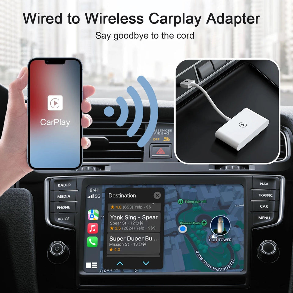 Wireless CarPlay Adapter dongle for iPhone Wireless Auto Car Adapter,Apple Dongle,Plug Play 5GHz WiFi