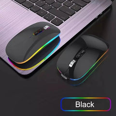 Wireless Mouse Dual Mode Bluetooth 2.4G One-Click Desktop Function Type-C Rechargeable Silent Backlight Mice for Laptop PC New