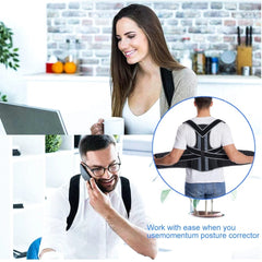 Straight Back Posture Corrector Shoulder Lumbar Brace Spine Support Belt Adjustable Corset Correction Body Improve with Plate