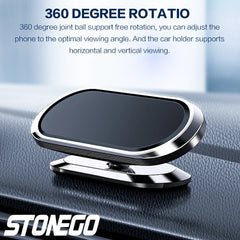 Phone Holder Metal Magnetic 360 rotating Car Phone Holder Stand Zinc Alloy Magnet Car Support Mount cellphone holder