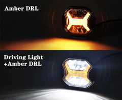 Superbright Offroad Spot Work Light 12v 24v LED Light Bar 6000K Drl White & Amber Light for Car SUV 4x4 Boat ATV  LED Headlights