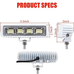 Car Work Light LED Bar 72W 4x4 24 LED Working Bar Offroad SUV ATV Tractor Boat Trucks Excavator 12V 24V led Combo Beam