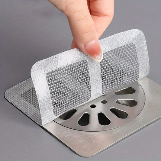 Hair Catchers Disposable for Shower Mesh Shower Drain Covers - Floor Sink Strainer Filter Mesh Stickers Bathroom Accessories