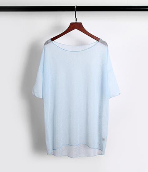 New Fashion Linen Cotton Loose Knitted Sweater Long Sleeve Blouses Casual O-neck Women Tops Transparent Blouse Shirt XZ191