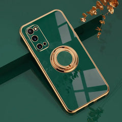 Silicone Case For Samsung Galaxy S22 S23 Ultra S20 FE S21 Plus Note 20 10 A52 S10 A53 A52S A72 5G Cover With Ring Holder