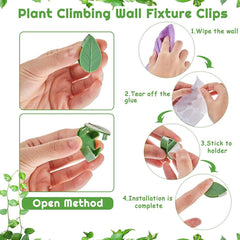 10-40 PCS Plant Climbing Wall Fixture Clips  Self-Adhesive Invisible Vines Hook  Support Garden Wall Fixer Wire Fixing Snap