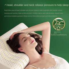 Thailand Latex Pillow For Neck Pain Protect Vertebrae Health Care Orthopedic Massage Pillows For Sleeping For Bedroom