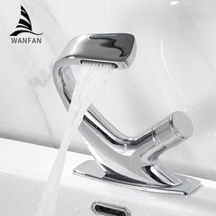 Basin Faucets Matte Black Modern Bathroom Mixer Tap Brass Washbasin Faucet Single Handle Single Hole Elegant Crane  855818