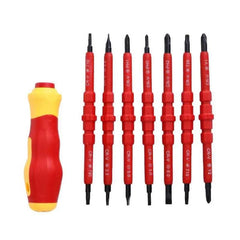 Insulated Screwdriver Set And Changeable Magnetic Slotted Bits Repair Tool 1PC/15PCS 380V/13PCS 1000V