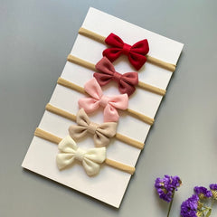 5Pcs/Set Baby Headband Bows For Girls Headbands Children Elastic Hair Bands New Born Hairband Soft Toddler Cute Accessories