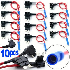 Car Fuse Holder 32V MINI SMALL MEDIUM Size Add-a-circuit TAP Adapter Micro Mini Standard ATM Blade Fuse