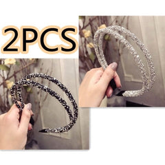 Girls Shiny Luxury Rhinestone Hair Band High Quality Diamond Pearls Hair Hoop Accessories for Women Crystal Headbands Ornaments