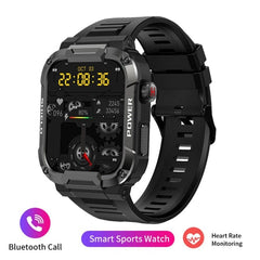 Rugged Military Smart Watch Men For Android IOS Ftiness Watches Ip68 Waterproof 1.85'' AI Voice Bluetooth Call Smartwatch 2023