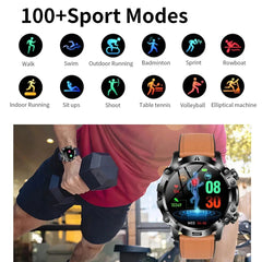 Blood Lipids Uric Acid Blood Glucose Smart Watch For Men ECG+PPG Fitness Tracker Clock Bluetooth Call Health Smartwatch