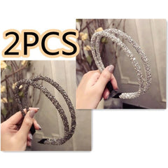 Girls Shiny Luxury Rhinestone Hair Band High Quality Diamond Pearls Hair Hoop Accessories for Women Crystal Headbands Ornaments