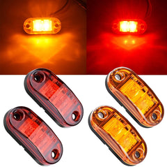 Clearance Lights 20/10PCS 4 LED 12V-24V Side Marker Lights Oval Front Rear  Indicator Lamp Truck for Trailer BUS Van Caravan