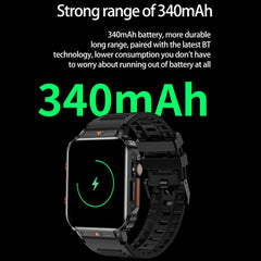 Military Outdoor Smart Watch Men 1.95 inch Heart Rate Blood Oxygen Bluetooth Call Smart Watches Men's GPS Sports