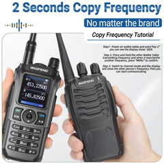 Two Way Radio UV-21 Pro V2 Wireless Copy Frequency Tri Band Powerful Waterproof Long Range UV-5R 22Pro S22 Type-C