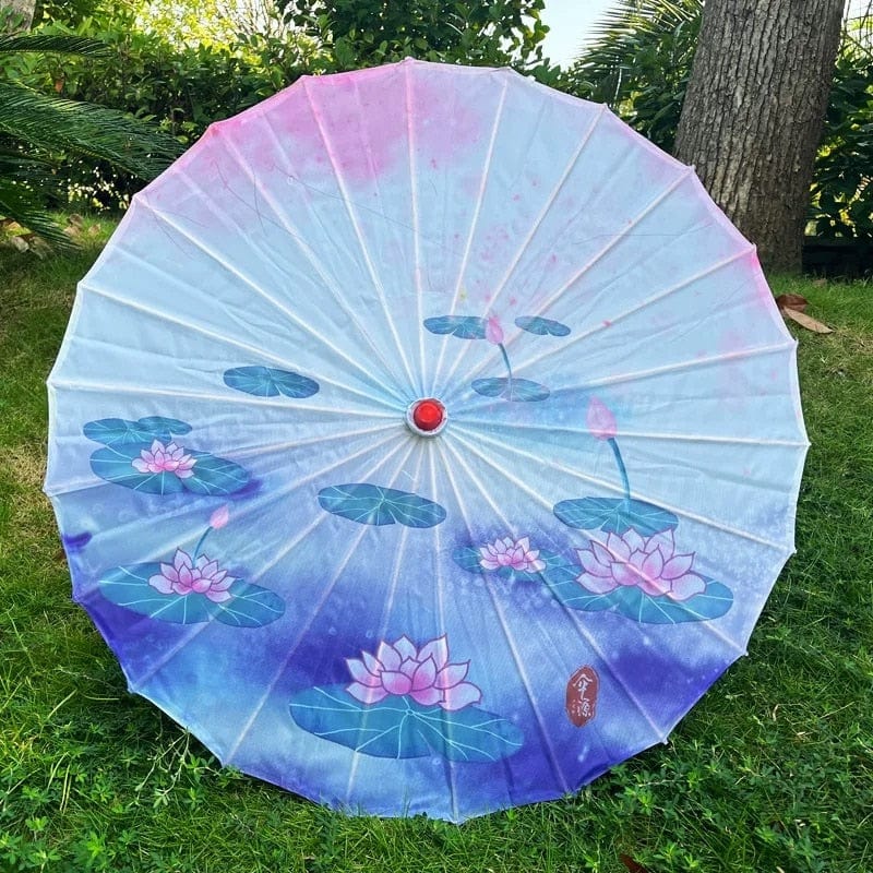 Silk Cloth Women Umbrella Japanese Cherry Blossoms Ancient Dance Umbrella Decorative Umbrella Chinese Style Oil Paper Umbrella