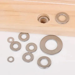 Stainless Steel Washers Metal O Ring Fasteners Gasket Set Assortment Kits M2 M2.5 M3 M4 M5 M6 M8 M10 Flat Washer Grommets