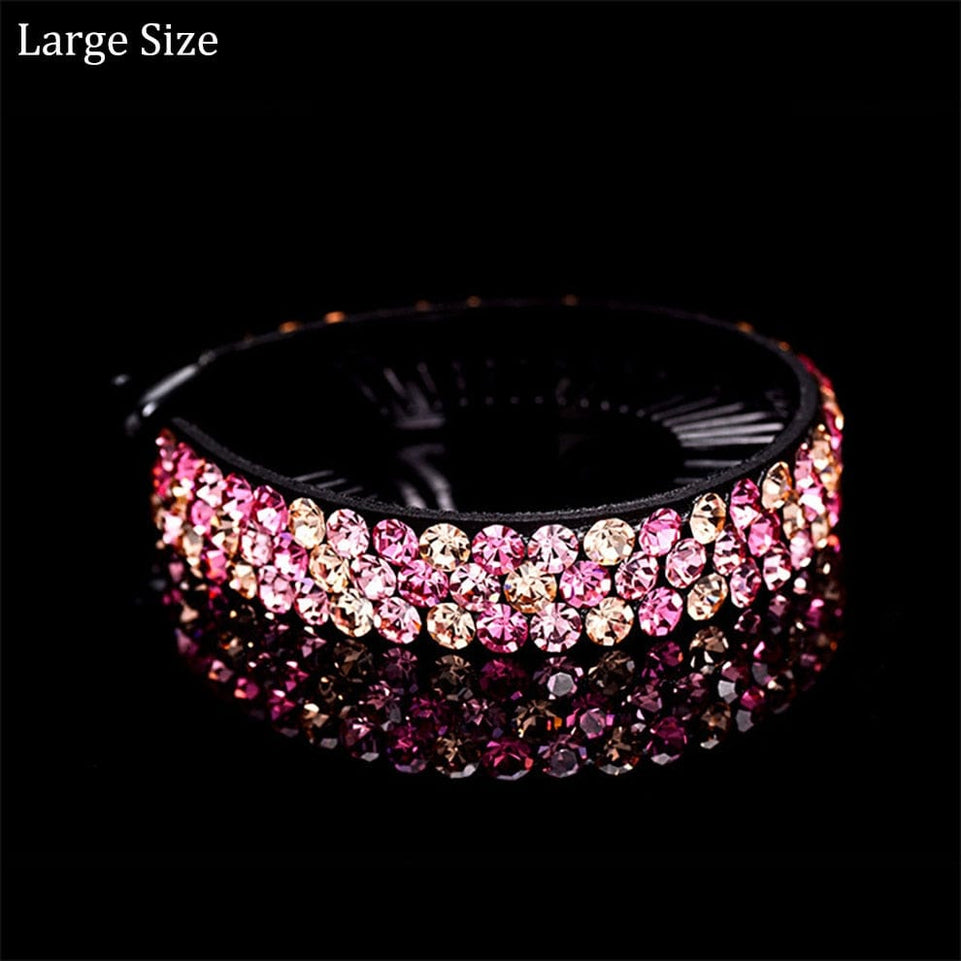 Molans Crystal Rhinestone Hair Claws for Women Flower Hair Clips Barrettes Crab Ponytail Holder Hairpins Bands Hair Accessories