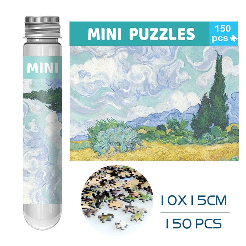 150 Pieces Mini Test Tube Puzzle Oil Painting Jigsaw Decompress Educational Toy for Adult Children Creative Puzzle Game Gift