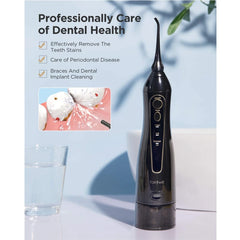 Water Flossers Teeth Cleaner Oral Irrigator Rechargeable Portable Dental 3 Modes Water Tank for Teeth 300ML Waterproof