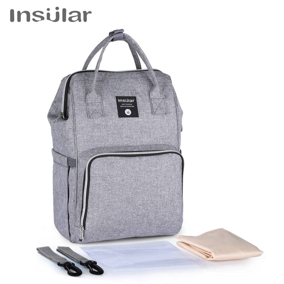 Insular Brand Nappy Backpack Bag Mummy Large Capacity Stroller Bag Mom Baby Multi-function Waterproof Outdoor Travel Diaper Bags