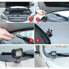 Car LED Light mounting bracket Clamp Spotlight Stand Bar Bracket Off Road 4x4 Auto Accessories for Boat Marine Universal