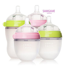 Silicone Baby Bottle Green/Pink 5 oz and 8 oz Baby Bottles 2 Pack BPA free Feeding bottle children kids