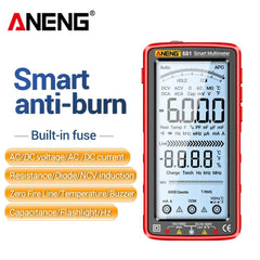 Digital Multimeter Professional, ANENG 681 Rechargeable Non-contact Voltage,Tester AC/DC  LCD Screen Current Tester