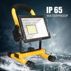 Floodlight 30W LED Portable Rechargeable Waterproof Spotlight Battery Powered Searchlight Outdoor Work Lamp Camping Lantern