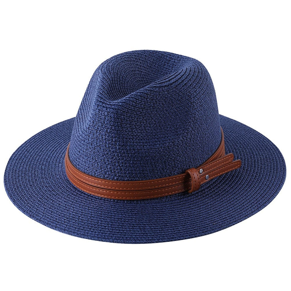 56-58-59-60CM New Natural Panama Soft Shaped Straw Hat Summer Women/Men Wide Brim Beach Sun Cap UV Protection Fedora Hat