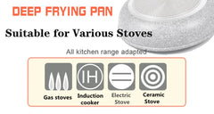 Stone Frying Wok Pan Non-stick Ceramic Pot Induction Fryer Steak Cooking Gas Stove Skillet Cookware Tool for Kitchen Set